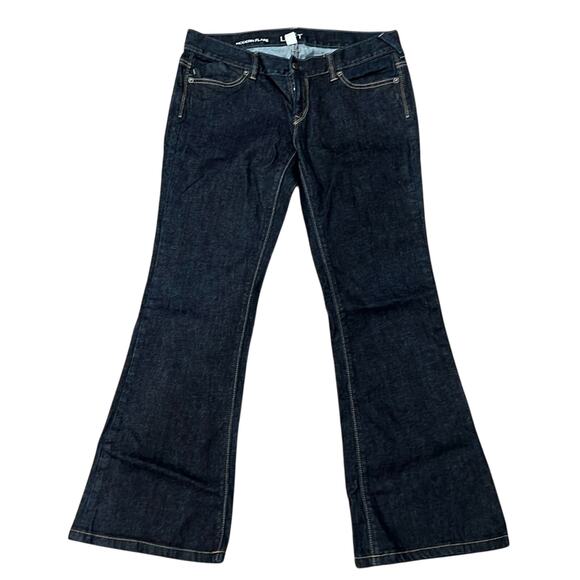 Ann Taylor LOFT Women's Low Rise Modern Flare Jean Dark Wash Size 8 - Picture 1 of 12
